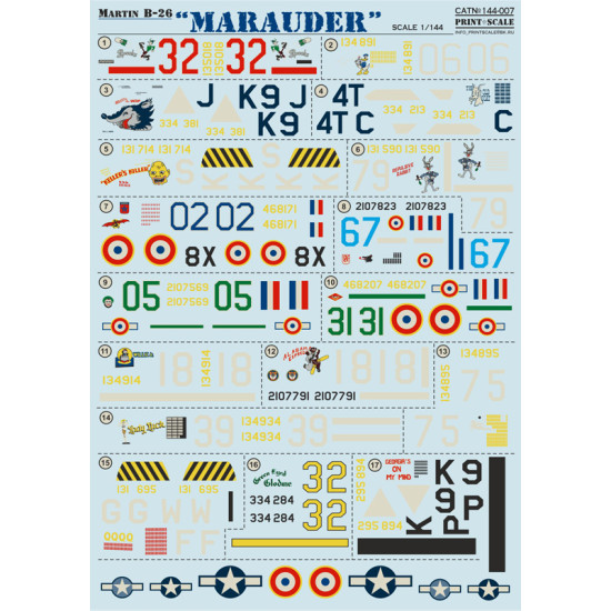 Martin B-26 Marauder 144-007 Scale 1/144