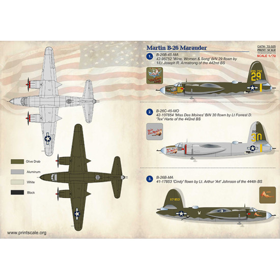 Martin B-26 Marauder 72-325 Scale 1/72