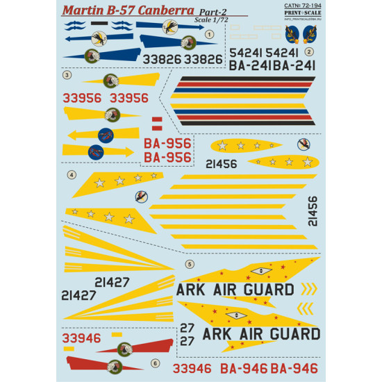 Martin B-57 Canberra Part-2 72-194 Scale 1/72