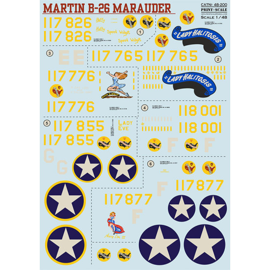 Martin Marauder B-26B-MA 48-200 Scale 1/48