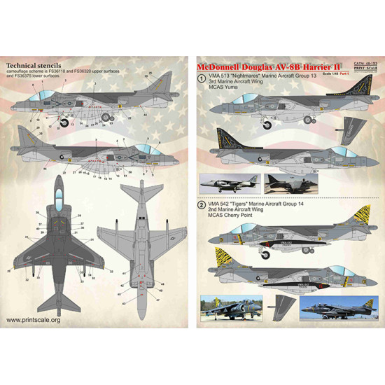 Mc Donnel Douglas AV-8B_Harrier II Part 1 48-153 Scale 1/48