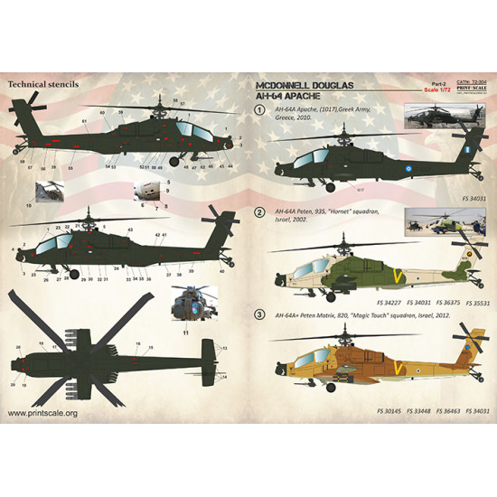 McDonnell Douglas AH-64 Apache Part-2 72-304 Scale 1/72