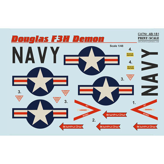 McDonnell F3H Demon Part-1 48-181 Scale 1/48