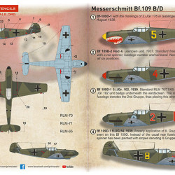 Messerschmitt Bf-109 B-D 72-497 Scale 1/72