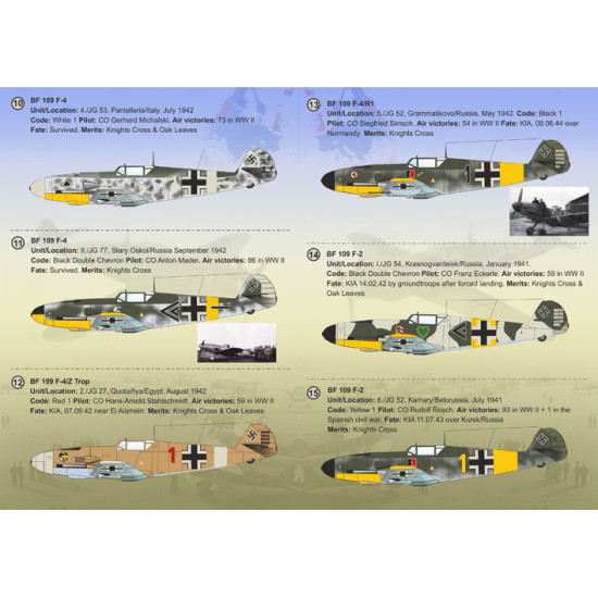 Messerschmitt Bf.109 F Aces 72-254 Scale 1/72
