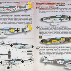 Messerschmitt Bf-109 G-14 Late. 72-406 Scale 1/72