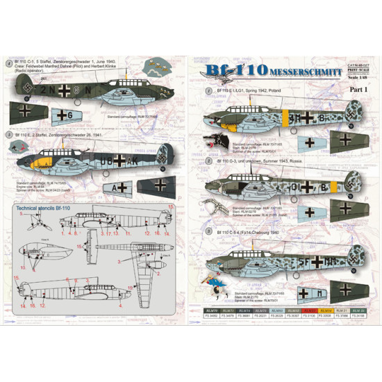 Messershmit Me-110 Part 1 48-027 Scale 1/48