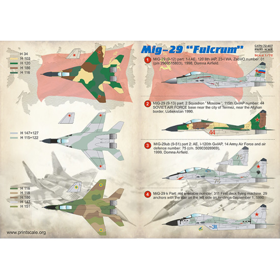 MiG 29 Fulcrum 72-407 Scale 1/72