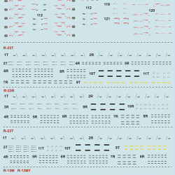 MiG-23 Tehcnical stencils 48-152 Scale 1/48