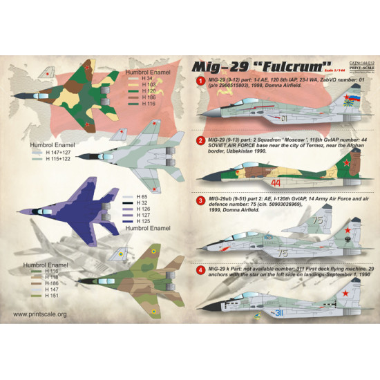 Mig-29 144-012 Scale 1/72