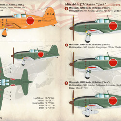 Mitsubishi J2M Raiden 72-195 Scale 1/72