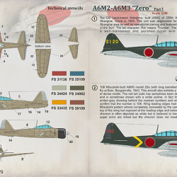 Mitsubishi Zero A6M2 - A6M3. Part 1 48-164 Scale 1/48