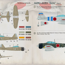 Mitsubishi Zero A6M2 - A6M3. Part 2 48-165 Scale 1/48