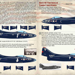 Navy F9F-2 -3 Panthers in Combat over Korea 72-372 Scale 1/72