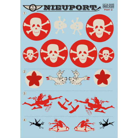 Nieuport Part2 The complete set 2 leaf (decal and mask) 32-005 Scale 1/32