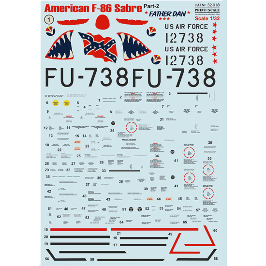 North American F-86 Sabre Part-2 32-018 Scale 1/32
