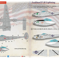 P-38 Lightning in Bare Metal 72-498 Scale 1/72