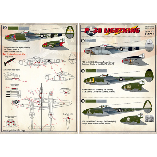 P-38 Lightning part-1 32-012 Scale 1/32
