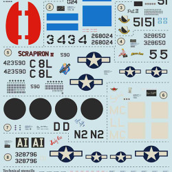 P-38J Lighting Aces over Europe 1944-1945 72-353 Scale 1/72