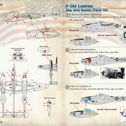 P-38J Lighting Aces over Europe 1944-1945 72-353 Scale 1/72