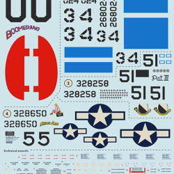 P-38J Lighting Aces over Europe (1944-45) Part-1 48-157 Scale 1/48