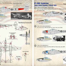 P-38J Lighting Aces over Europe (1944-45) Part-1 48-157 Scale 1/48