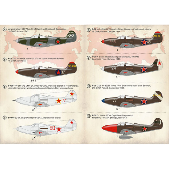 P-39 Aircobra Aces of the World War II 72-333 Scale 1/72