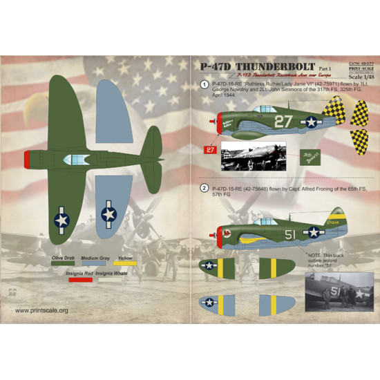 P-47 D Thunderbolt part 1 48-077 Scale 1/48