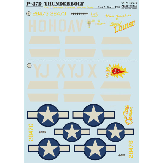 P-47D Thunderbolt 48-078 Scale 1/48