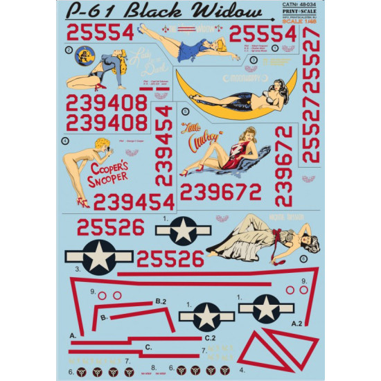P-61 Black Widow Part 1 48-034 Scale 1/48