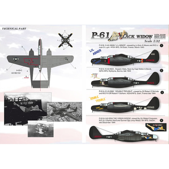 P-62 Black Widow 32-028 Scale 1/32