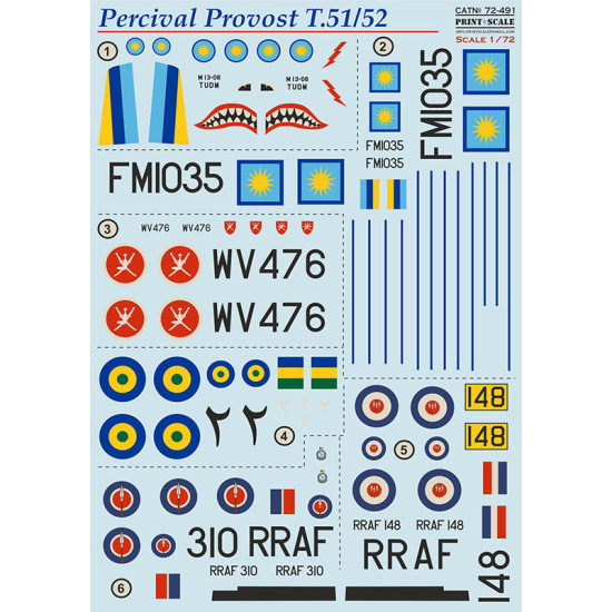 Persival Provost T.51/52 72-491 Scale 1/72