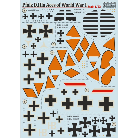 Pfalz D.IIIa Aces of World War I 72-253 Scale 1/72