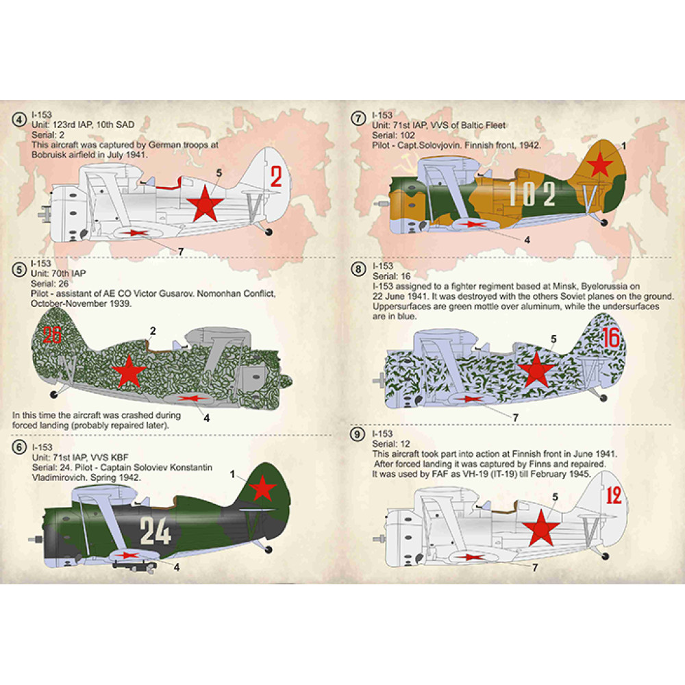 Polikarpov I-153 Chaika - Historical Aircraft Collectibles, Scale: 1/72