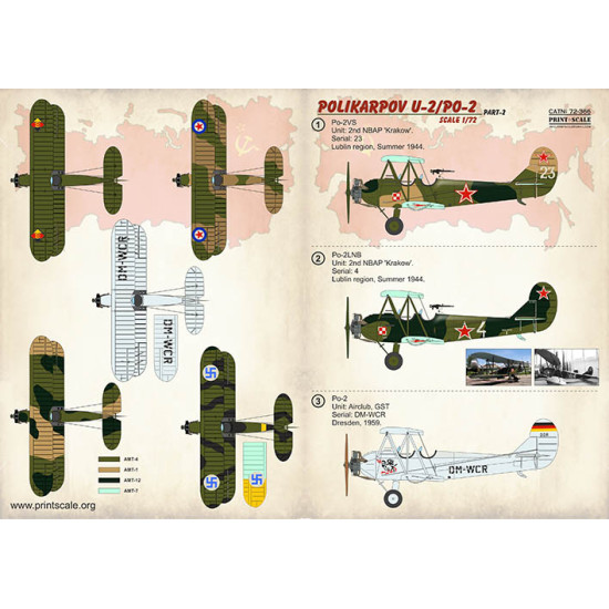 Polikarpov U-2 Po-2 Part-2 72-366 Scale 1/72