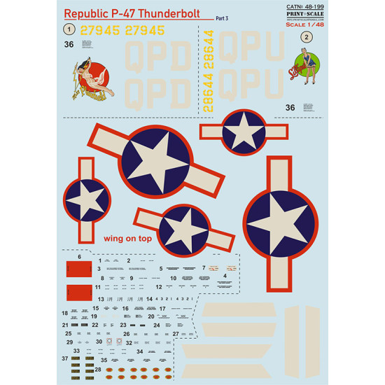 Republic P-47 D Part 3 48-199 Scale 1/48