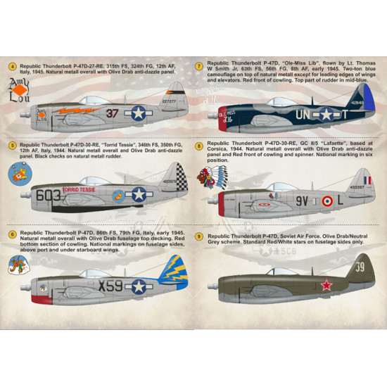 Republic P-47 Thunderbolt 144-005 Scale 1/144