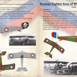 Russian Fighter Aces of WW l 72-220 Scale 1/72