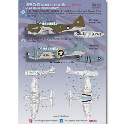 SBD Dauntless and A-24 Banshee in combat. Part 3 48-195 Scale 1/48