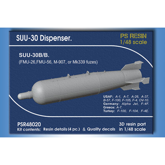 SUU-30 Dispenser. SUU-30B/B (late). 4 pc PSR48020 Scale 1/48
