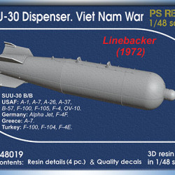 SUU-30 Dispenser. Viet Nam War. SUU-30B/B 'LINEBACKER