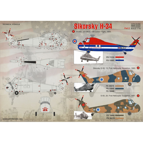 Sikorsky H-34 Part-2 72-092 Scale 1/72