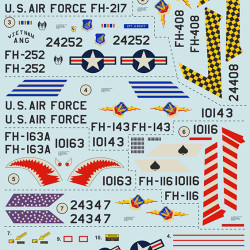 Silver F-105D Thunderchiefs in the Vietnam War 72-352 Scale 1/72