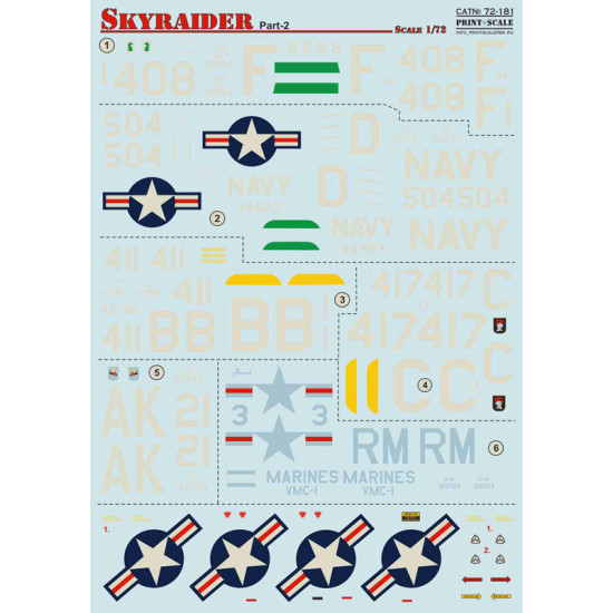 Skyraider Part 2 72-181 Scale 1/72
