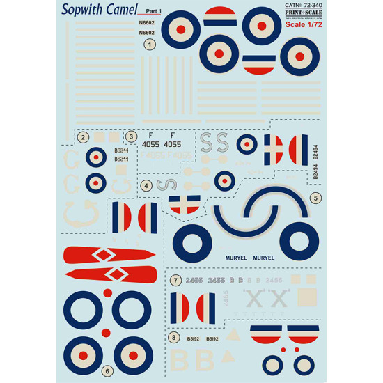 Sopwith Camel Part-1 72-340 Scale 1/72