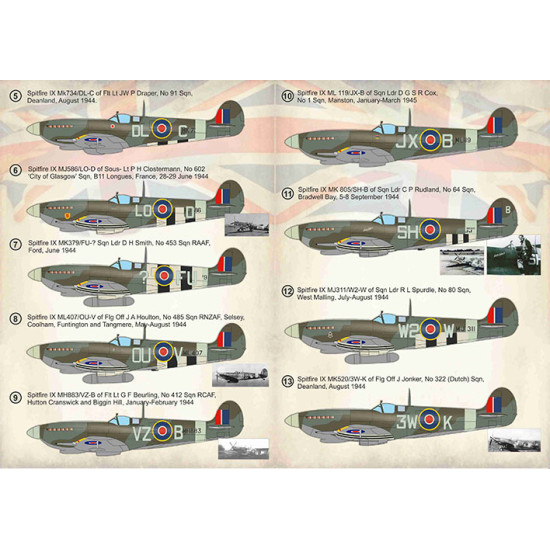 Spitfire Aces of Northwest Europe 1944-45 Part 1 72-382 Scale 1/72
