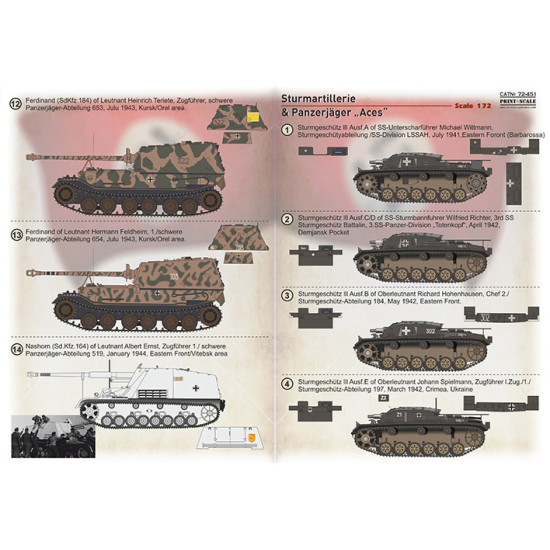 Sturmartillerie and Panzerjager Aces 72-451 Scale 1/72
