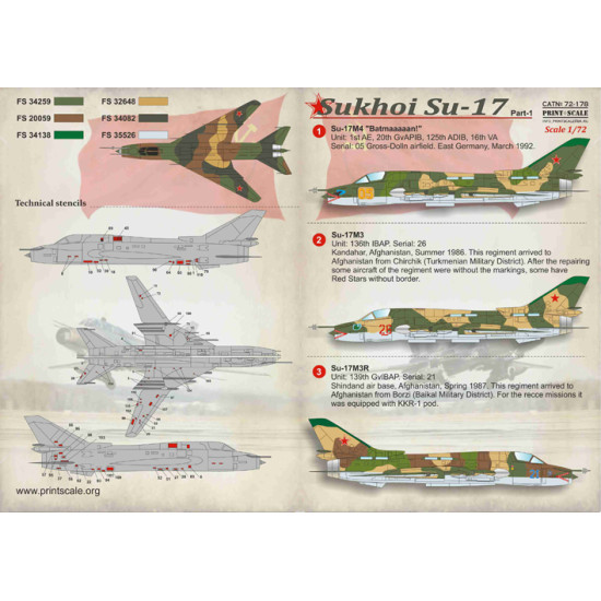 Sukhoi Su-17 72-178 Scale 1/72