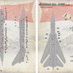 Sukhoi Su-24M Technical stencils 48-098 Scale 1/48