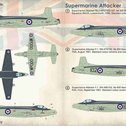 Supermarine Attaker Part-2 72-346 Scale 1/72